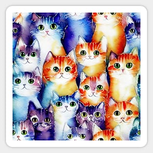 Rainbow cats Sticker